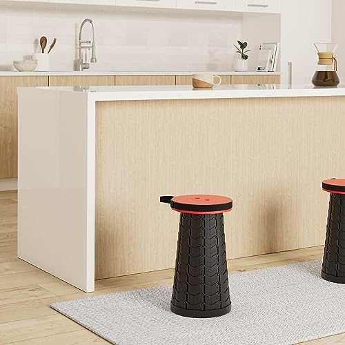 Yexati Upgraded Folding Stool with Load Capacity 400LB,Foldable Camping Stool Equipped with Soft Cushion/Durable Storage Bag and Carabiner, Portable Seat ideal for indoor and outdoor activity - Image 2