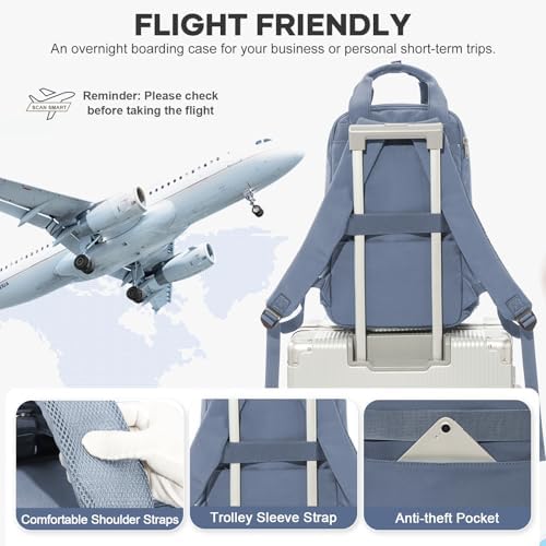 Ryanair Cabin Bags 40x20x25 Underseat Travel Backpack Cabin Size Bag 45x36x20 New Easyjet Backpack Carry on Backpacks for Airplanes Rucksack for Plane Hand Luggage Women Men,Blue Purple S - Image 4