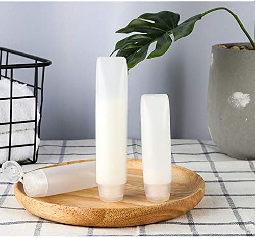 6Pcs 50ml Clear Plastic Empty Travel Bottles with Flip Cap, Transparent Refillable Cosmetic Containers Squeezable Tubes includes 12 stickers for Shampoo, Conditioner, Lotion, Toiletries - Image 7