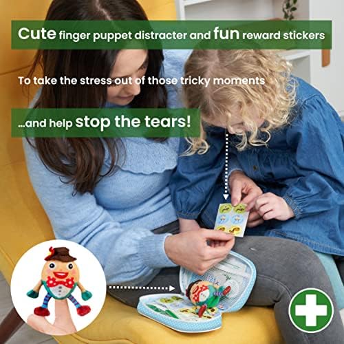 Baby First Aid Kit - 62 Pieces of Essential Medical Grade Supplies for Kids, Family, Home, Car and Travel - Includes Distractor and Reward Stickers. 100% Vegan - Image 4