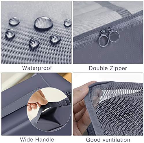 Packing Cubes for Suitcase,Geediar 9 PCS Travel Luggage Packing Organizers Waterproof Travel Essentials Bag Clothes Shoes Cosmetics Toiletries Storage Bags(a-Grey) - Image 5