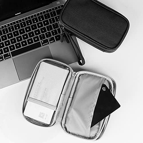 Travel Cable Organiser, Electronics Accessories Organiser Bag, Portable Waterproof Double Layers All-in-One Carry Travel Bag for Cable, Cord, Charger, Earphone, SD Cards, USB Drive, Power Bank - Image 6
