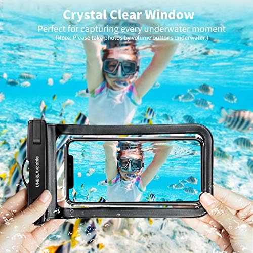 UNBREAKcable Waterproof Phone Pouch, IPX8 Waterproof Phone Case, Travel Essentials, [Dry Bags for iPhone Samsung Huawei Xiaomi...] [7 Inch] [2 Pack] Black - Image 4