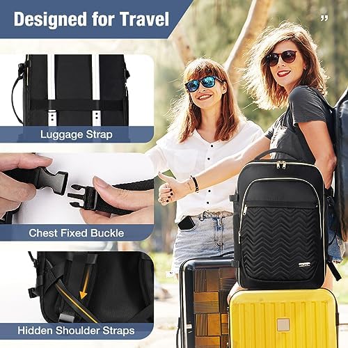 Lekesky Travel Backpack for Women Men Cabin Size,Luggage Carry On Water Resistant for Weekender Overnight Large Daypack with 6 Storage Bags - Image 6