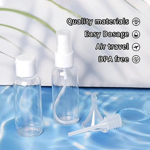 6 Pcs Plastic Travel Bottles, 50mL Refillable Clear Empty Bottles with Screw Lids for Liquids Toiletries Lotion Shampoo Conditioner - Image 4