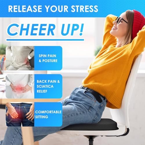 Seat Cushion Foldable Ergonomic Seat Cushion Portable Travel Chair Cushion Breathable Comfortable Orthopaedic for Car & Office Chair Wheelchair - Image 6