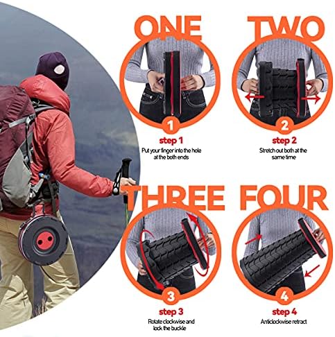 Yexati Upgraded Folding Stool with Load Capacity 400LB,Foldable Camping Stool Equipped with Soft Cushion/Durable Storage Bag and Carabiner, Portable Seat ideal for indoor and outdoor activity - Image 5