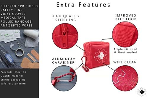 Guardsy Mini First Aid Kit | Compact Small Medical Emergency Survival Kit perfect for Car, Travel, Hiking, Camping, Outdoor, Cycling, Running, Home, Vehicle, Sports. With Digital First Aid Guide app - Image 5