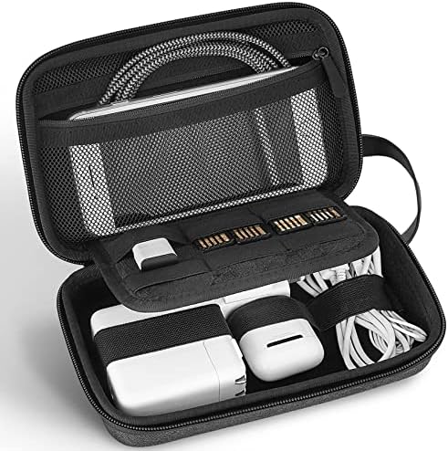 Travel Accessories Organizer Case, Gadget Pouch Portable Electronic Pouch for MacBook Power Adapter, Cable, Stylus Pen, SD Card, Power Bank, USB Flash Drive