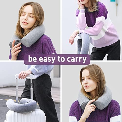 Travel Pillow-Memory Foam Neck Pillow Support Pillow,Super Soft and Comfortable, for Airplane, Train or Car,Camping,Sleeping,Twist Roll Pillow Support to The Head,Waist and Leg - Image 6