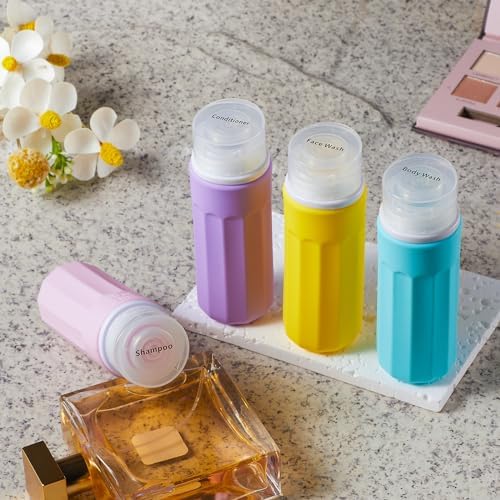 INSFIT Travel Bottles for Toiletries, CAA Approved 90ml Travel Containers for Toiletries, BPA Free Leak Proof Squeezable Travel Size Bottles for Shampoo Conditioner Lotion Body Wash with Labels - Image 5