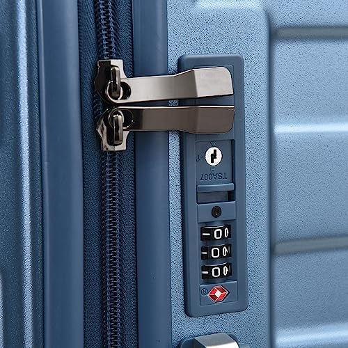RMW Suitcase Large Medium Cabin Size | Hard Shell | Lightweight | 4 Dual Spinner Wheels | Trolley Luggage Suitcase | Hold Check in Luggage | TSA Combination Lock (Ice Blue, Cabin 20") - Image 9