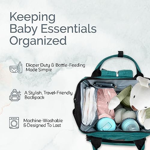 KiddyCare Baby Changing Bag Backpack | Baby Diaper Bags for Mom | Multifunction Travel Back Pack Maternity Baby Bags Waterproof Tote Bag Spacious, Unisex Stylish | Gray - Image 4