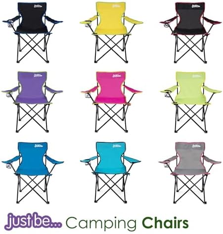 just be... Folding Camping Chair for Adults and for Kids Lightweight Foldable Chair Suitable for Outdoors. Chairs for the Beach, Lawn, Camp, Fishing Trip and Garden - Image 8