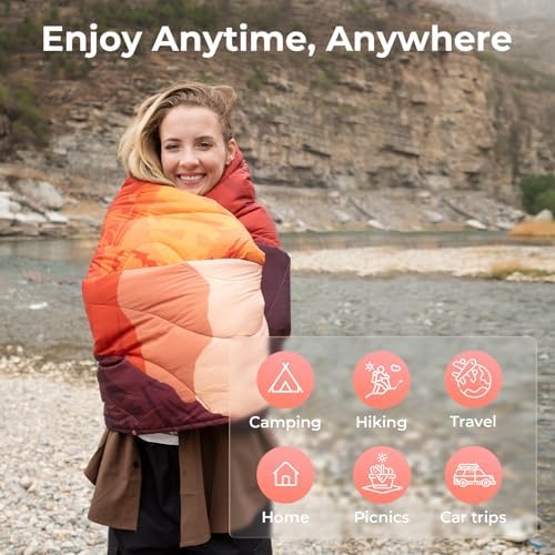 KingCamp Camping Blanket Lightweight Outdoor, Warm Travel Blanket, Sleeping Blankets Ultralight with Snap Button, Sleeping Quilt for indoor,Traveling, Hiking, Picnic - Image 7