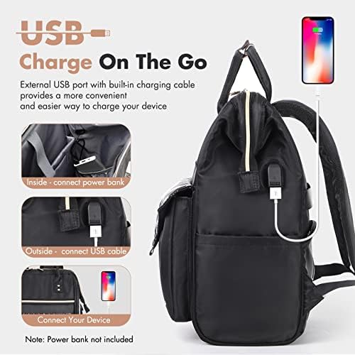 Lekesky Backpack Womens Travel Backpack Extra Large Rucksack Bag for Women Men Overnight Backpack Weekender Backpack,17.3" Backpack,Black - Image 2