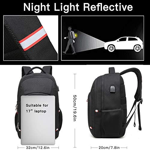 Della Gao Laptop Backpack,Extra Large Anti-Theft Business Travel Laptop Backpack Bag with USB Charging Port - Image 4