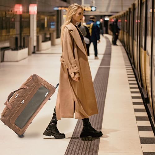 30" Large Suitcase Faux Leather Lightweight Luggage Travel Trolley 100L - Image 5