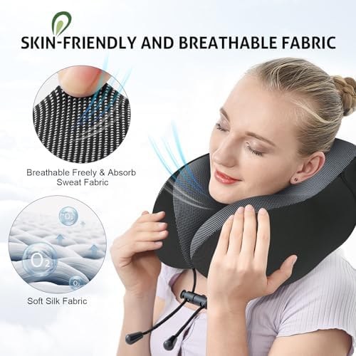 Travel Pillow for Neck Memory Foam, Hooded Travel Neck Pillow for Adults, Comfortable Neck Pillow for Travel with Hoodie, Flight Pillow, Airplane Pillow, Travel Cushion for Plane Car Train - Image 5