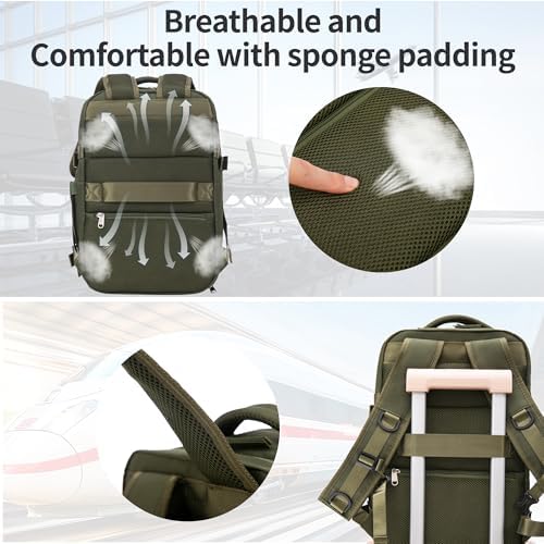 RMW Cabin Bags 40x20x25 for Ryanair Underseat Carry-ons Waterproof Hand Luggage Bag Travel Backpack Cabin Size Underseat Cabin Bag Anti-Theft Pocket Office Daypack School Bag - Image 7