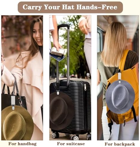 Mabor 4Pcs Hat Clips for Travel on Bag Elastic Glove/Mitten Clips Kids Hands-Free Hat Holder for Traveling Bags Backpacks Purses Luggage Outdoor Travel Accessory - Image 3
