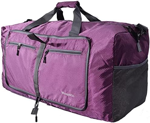 60L Foldable Travel Duffle Bags for Men Women Large Holdall Waterproof Overnight Weekend Bags for Gym Luggage