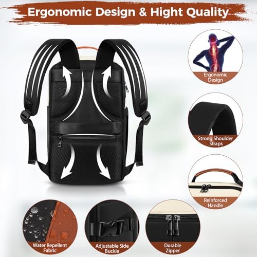 Cabin Bags 40×20×25 for Ryanair Underseat Carry-ons Travel Backpack Hand Luggage Bag Cabin Flight Rucksack Casual Daypack School Office Backpack Fit 14 Inch Laptop - Image 4