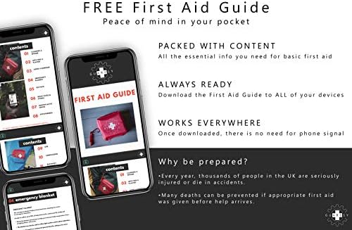Guardsy Mini First Aid Kit | Compact Small Medical Emergency Survival Kit perfect for Car, Travel, Hiking, Camping, Outdoor, Cycling, Running, Home, Vehicle, Sports. With Digital First Aid Guide app - Image 6