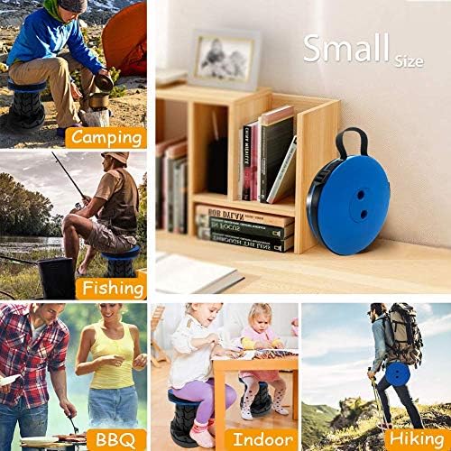 Hesanzol Portable Telescoping Stool, Retractable Folding Stool for Camping Garden Fishing Hiking Travel BBQ, Adjustable Collapsible Stools Max Load 400lbs - Image 6