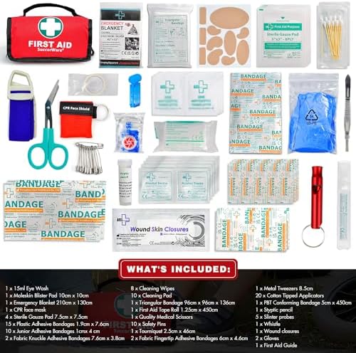 Small First Aid Kit - 100 Piece - Mini First Aid Kit for Home, Camping, Hiking, Backpacking, Travel, Vehicle, Outdoors - Emergency & Medical Supplies - Image 2