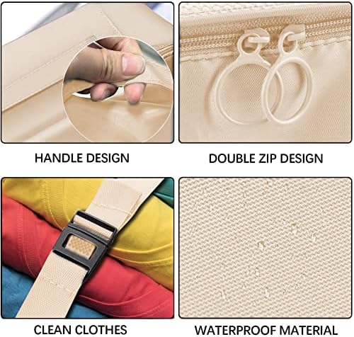 Jsdoin Packing Cubes for Suitcase,9PCS Travel Luggage Packing Organizers for Backpack, Waterproof Travel Essentials Bag Accessories(Beige) - Image 5