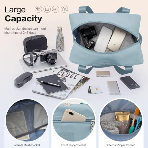 for Ryanair Cabin Bags 40x20x25 Underseat Cabin Bag Waterproof Travel Hand Luggage Bag Carry on Bag Weekend Overnight Bag for Women and Men with Shoe Pouch - Image 3