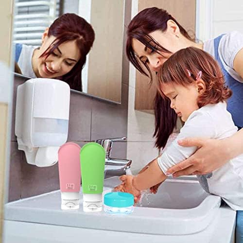 14 Pack Travel Bottles Set for Toiletries, Silicone Travel Containers 90ml Leak Proof Refillable Travel Accessories for Shampoos, Conditioner and Lotion - Image 6