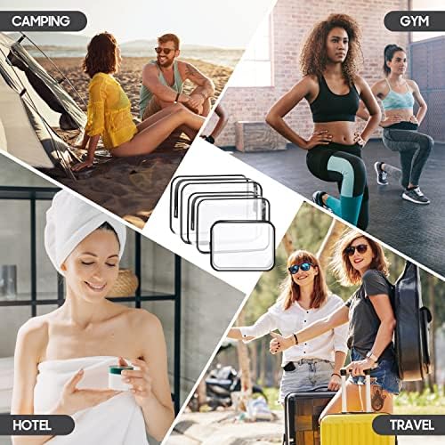 Clear Travel Toiletries Bag, 3 PCS Portable Waterproof Toiletry Bags for Women and Men, Clear Makeup Bags PVC Cosmetic Bag, Travel Accessories Wash Bag for Travelling and Holiday - Image 7