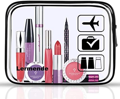 2pcs/Pack Lermende Clear Toiletry Bag TSA Approved Travel Carry On Airport Airline Compliant Bag Quart Sized 3-1-1 Kit Luggage Pouch (Black) - Image 5