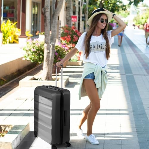 Aerolite Large Lightweight ABS Hard Shell Travel Hold Check in Luggage Spinner Suitcase with 4 Wheels, 29" - Image 5