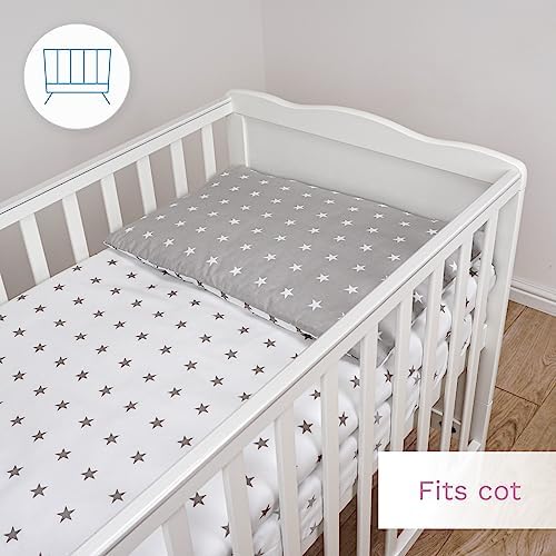 2 Piece Baby Children Quilt Duvet & Pillow Set 120x90 cm to fit Toddler Cot Bed (Big Stars) - Image 5