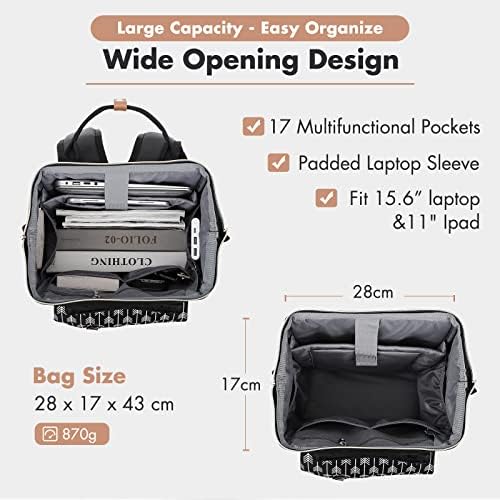Lekesky Backpack Womens Travel Backpack Extra Large Rucksack Bag for Women Men Overnight Backpack Weekender Backpack,17.3" Backpack,Black - Image 6