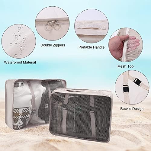 OSDUE Packing Cubes for Suitcase, 8PCS Thickening Travel Organiser Packing Bags Lightweight Travel Accessories Organizers Essentials Clothes Shoes Cosmetics Toiletries Storage Bags - Image 3