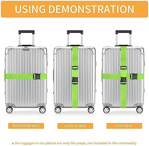 BILIONE 4 Pcs Luggage Straps for Suitcases, Heavy Duty, Adjustable, Premium Accessory for Travel Bag Closure (Rainbow, Orange, Blue) - Image 7