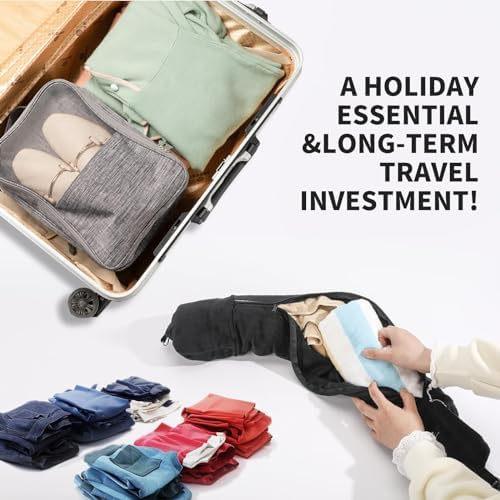 Stuffable Neck Pillow for Travel - Soft Plush Stuffable Travel Neck Pillow Travel Pillow Storage Bag with Adjustable Straps for Extra Luggage Travel Essentials - Image 5