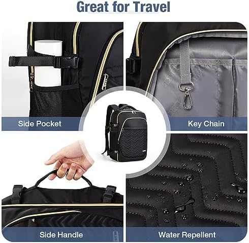 Lekesky Travel Backpack for Women Men Cabin Size,Luggage Carry On Water Resistant for Weekender Overnight Large Daypack with 6 Storage Bags - Image 5