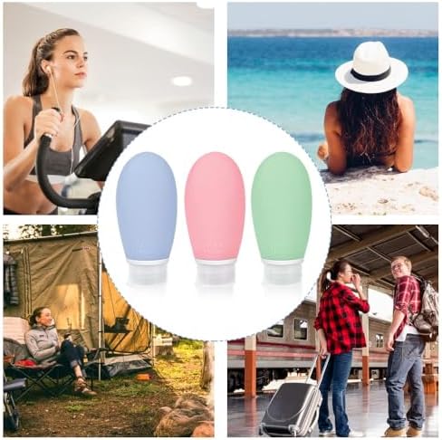 Opret 100ml Silicone Travel Bottle for Toiletries, 3 Pack Leak Proof Refillable Travel Containers Squeezable Travel Accessories for Shampoos, Conditioner and Cream, BPA Free and TSA Approved - Image 8