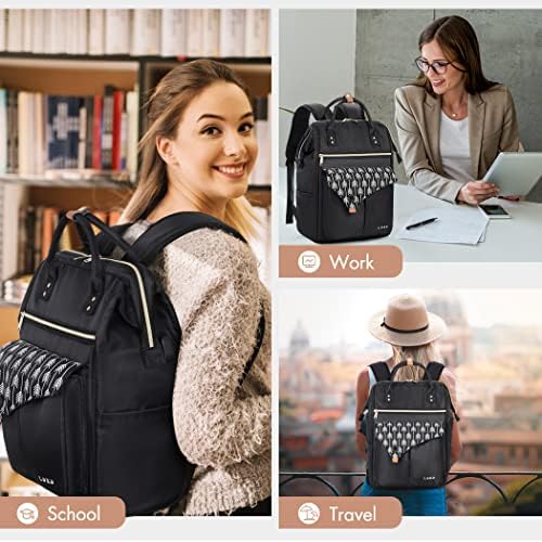 Lekesky Backpack Womens Travel Backpack Extra Large Rucksack Bag for Women Men Overnight Backpack Weekender Backpack,17.3" Backpack,Black - Image 7