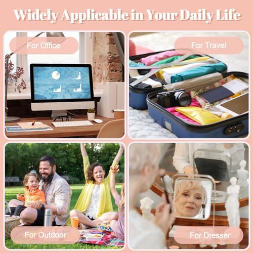 3Pcs Hair Tie Organizer, Portable Travel Qtip Holder Hair Accessories Organizer Box, Stackable Cotton Swab Dispenser Hair Accessory Box for Girls, Women, Bathroom, Desktop (White, Pink) - Image 7