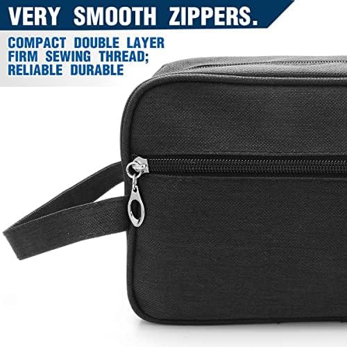 Toiletry Bag for Men Large Travel Wash Bag Water-Resistant Gym Shaving Organiser Bag, Shower Bathroom Makeup Bag with Handle (Black) - Image 4