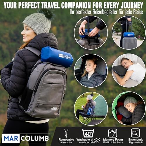Travel & Camping Comfortable Memory Foam Pillow – Easy to Carry Portable Bag – Temperature Regulating Pillow Case - Perfect for Travelling - Image 7