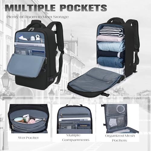 Cabin Bags 40x20x25 for Ryanair, Small Underseat Carry On Travel Backpack Casual Hand Luggage Flight Loptop Bags for Women Men Cabin Size Rucksack - Image 6