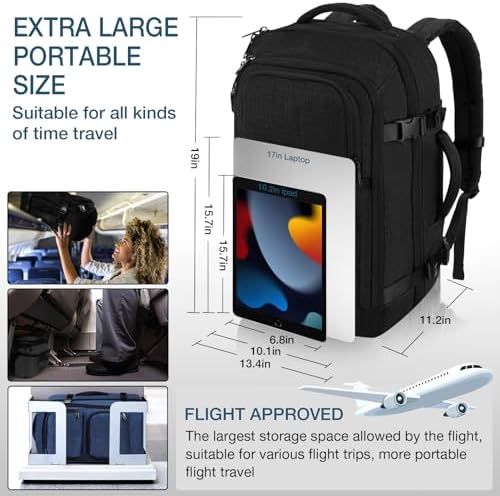 Dinictis Unisex 40l Travel Laptop Backpack 40L travel backpack (pack of 1) - Image 5