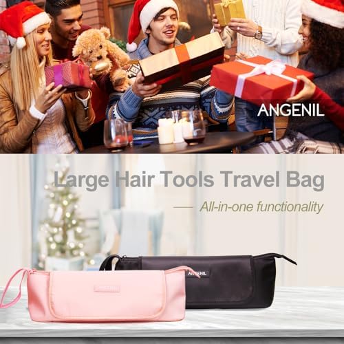 ANGENIL Large Capacity Hair Tools Travel Bag 2 in 1, Heat Proof Mat for Hair Straighteners, Curling Iron, Hot Air Brushes, Hair Dryer and Care Accessories, Portable Hot Tool Mat Bag - Image 6